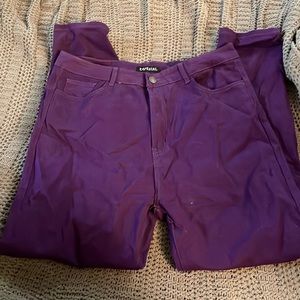 Emperial purple jeans style pants. 98% cotton, 2% spandex. Size 3 XL. Runs small